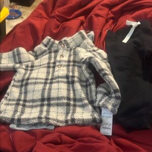 NWT Sz 18 mths 3 pc carters fleece top/bodysuit/pants